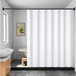 Polyester Fabric Shower Curtain Bathroom 31.5" W x 70.9" H