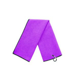 Premium Microfiber Fabric Golf Towel With Carabiner Clip