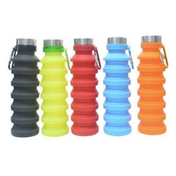 Collapsible Water Bottles Leakproof Valve Reuseable BPA Free