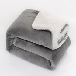 Sherpa Fleece Throw Blanket