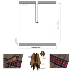 Fashionable Striped Shawl with Luxurious Tassels