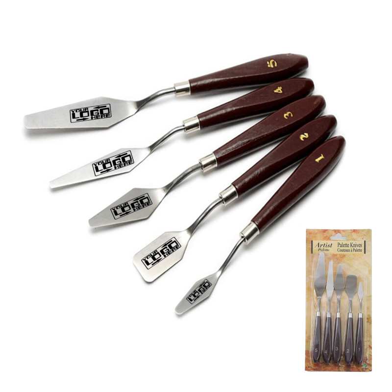Painting Palette Spatula with Wood Handle