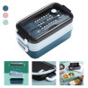 PP Double Decker Lunch Box with Utensils