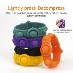Colorful Push Bubble Sensory Fidget Bracelet Toy Wristband