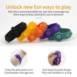 Colorful Push Bubble Sensory Fidget Bracelet Toy Wristband