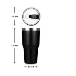 30Oz Stainless Steel Tumbler Insulated Cup With Lid & Straw