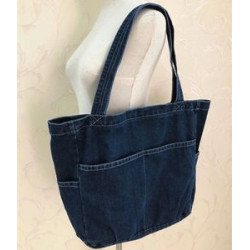 Denim Men'S And Women'S Canvas Large Tote Bag
