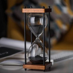 Large Decorative Wooden Hourglass Timer 60 Minute