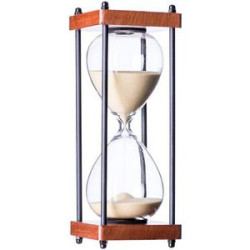 Large Decorative Wooden Hourglass Timer 60 Minute