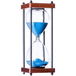 Large Decorative Wooden Hourglass Timer 60 Minute