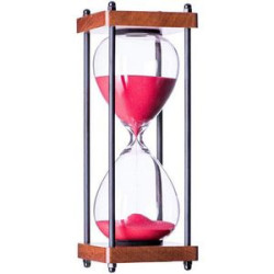 Large Decorative Wooden Hourglass Timer 60 Minute
