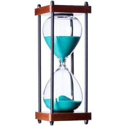 Large Decorative Wooden Hourglass Timer 60 Minute