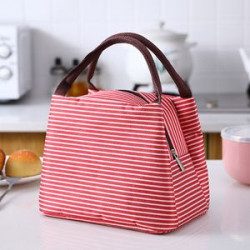 Stripe Tote Lunch Bag