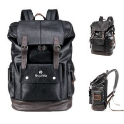Vintage PU Leather Backpack for Men