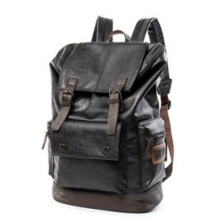 Vintage PU Leather Backpack for Men