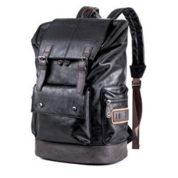Vintage PU Leather Backpack for Men