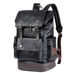 Vintage PU Leather Backpack for Men