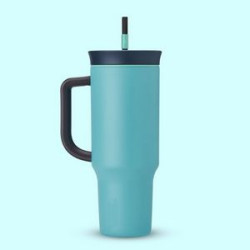 24 Oz Leakproof Insulated Tumbler With Straw Handle