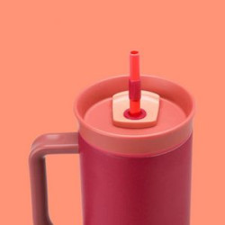 24 Oz Leakproof Insulated Tumbler With Straw Handle