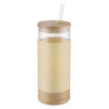 12Oz Glass Tumbler With Straw And Lid