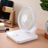 Desktop Portable Rechargeable Fan W/ Wireless Charger