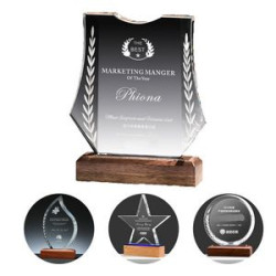 Custom Crystal Glass Clear Award