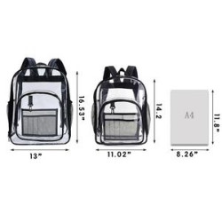 Heavy Duty Clear Plastic Backpack