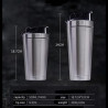 Stainless Steel Protein Shaker Bottle with Mixing Ball