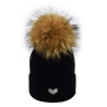 Thermal Winter Beanie Hairball Hedging Cap Knitted Hat