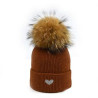 Thermal Winter Beanie Hairball Hedging Cap Knitted Hat