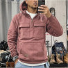 Men's Casual Zip Double Pocket Hooded Sweatshirt