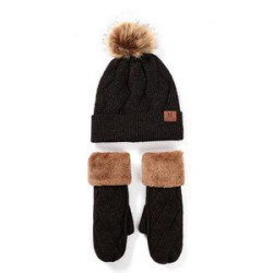 Winter Fashion Outdoor Windproof Hat Gloves Sets