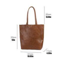 Genuine Leather Tote Bag Women Casual Handbag