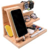 Wood Phone Docking Station Key Holder
