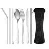 Camping Silverware Reusable Utensils Set with Case
