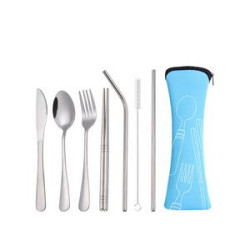 Camping Silverware Reusable Utensils Set with Case