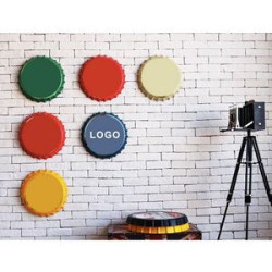 Custom Beer Bottle Cap Tin Metal Sign For Wall Decoration