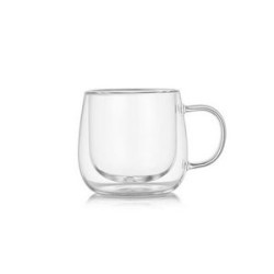 10.15 Oz Double Wall Glass Coffee Cup