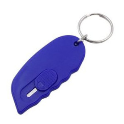Mini Retractable Knife Box Cutter Letter Opener Keychain