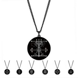 Stainless steel symbol amulet pendant necklace