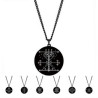 Stainless steel symbol amulet pendant necklace