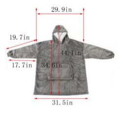 Oversized Microfiber & Sherpa Wearable Blanket