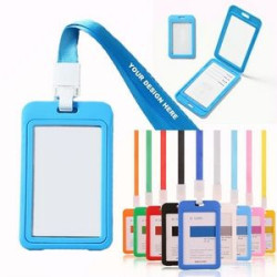 ID Badge Holders with Detachable Neck Lanyard Strap