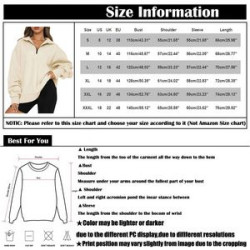 Womens Oversized Half Zip Pullover Long Sleeve Sweatshirt