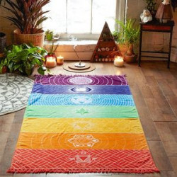 Rainbow Chakra Yoga Mat