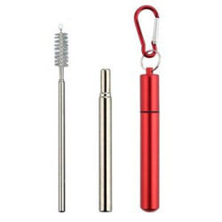 Collapsible Reusable Metal Straws