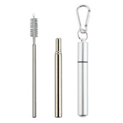 Collapsible Reusable Metal Straws