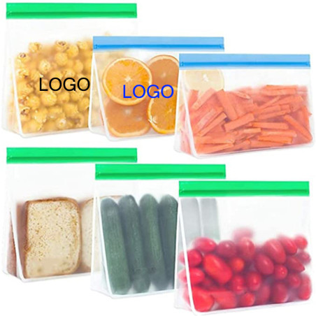 PEVA Reuseable Matte Slip zip Food Storage Bag