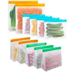 PEVA Reuseable Matte Slip zip Food Storage Bag