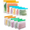 PEVA Reuseable Matte Slip zip Food Storage Bag